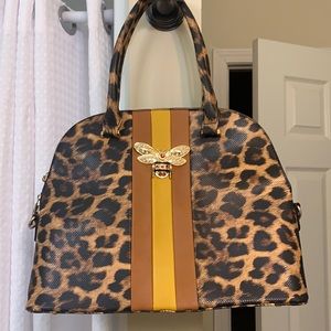 Leopard “bee” purse